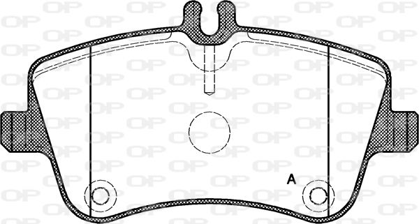 OPEN PARTS Комплект тормозных колодок, дисковый тормоз BPA0768.00